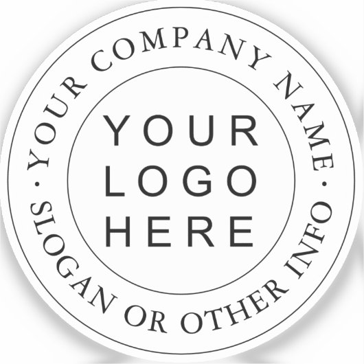 シンプルビジネスのロゴサークルのフレーム澄んステッカー シール (正面)