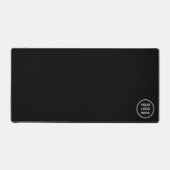 シンプルビジネスのロゴブラック デスクマット (正面)