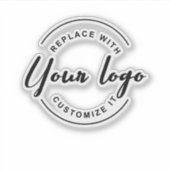 シンプルビジネスのロゴプロモーション用ウォーターボトル シール (正面)