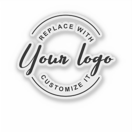 シンプルビジネスのロゴプロモーション用ウォーターボトル シール (正面)