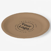 シンプルビジネスのロゴ茶色 ペーパープレート (アングル)