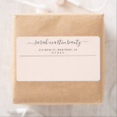 シンプルビジネスエレガント赤面ピンク出荷 ラベル (インサイチュ)