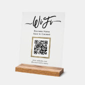 シンプルビジネスゲストWifiペデスタルサイン アクリルサイン (傾斜)