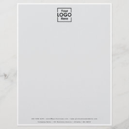 シンプルビジネスパーソナライズされたロゴホワイトグレー レターヘッド