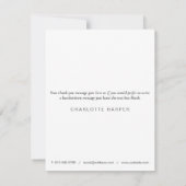 シンプルビジネスユーカリフローラサンキューカード サンキューカード (裏面)