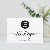シンプルビジネスロゴカスタムクライアント サンキューカード (スタンド正面)