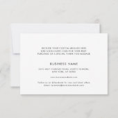 シンプルビジネスロゴカスタムクライアント サンキューカード (裏面)