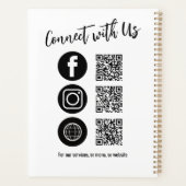 シンプルビジネスロゴQRコードソーシャルメディア プランナー手帳 (裏面)