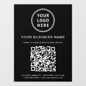 シンプルビジネスロゴQRコードブラック ウィンドウサイン (シート)