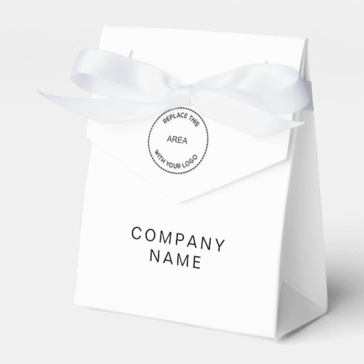 シンプルビジネスロゴQRコード任意の色マーケティング フェイバーボックス (正面サイド)