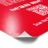 シンプルビジネスロゴQRコード赤 フォトプリント (角)