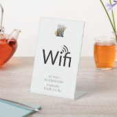 シンプルビジネスロゴWifiパスワードネットワーク 台座サイン (インサイチュ)