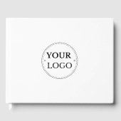 シンプルビジネス企業のロゴ ゲストブック (正面)