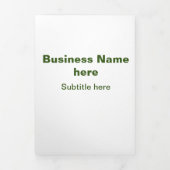 シンプルビジネス名前の追加文字のパンフレット 三つ折りカード (カバー)