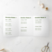 シンプルビジネス名前の追加文字のパンフレット 三つ折りカード (内部)