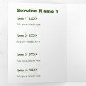 シンプルビジネス名前の追加文字のパンフレット 三つ折りカード (内部最初)