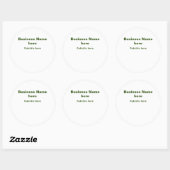 シンプルビジネス名前の追加文字q rコード ラウンドシール (シート)