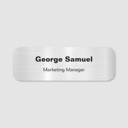 シンプルビジネス従業員クラシック名タグ 名札 (正面)