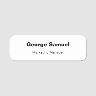 シンプルビジネス従業員クラシック名タグ 名札