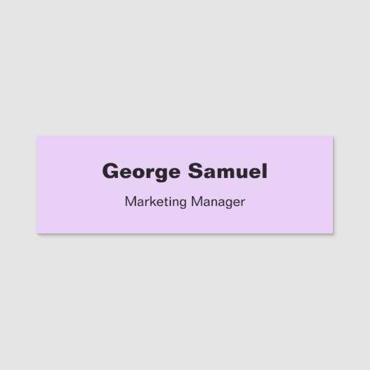 シンプルビジネス従業員クラシック名タグ 名札 (正面)