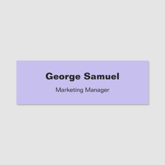 シンプルビジネス従業員クラシック名タグ 名札 (正面)