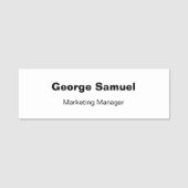 シンプルビジネス従業員クラシック名タグ 名札 (正面)