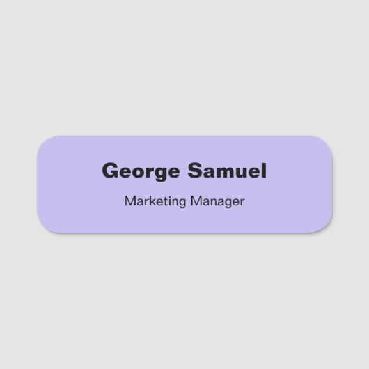 シンプルビジネス従業員クラシック名タグ 名札 (正面)