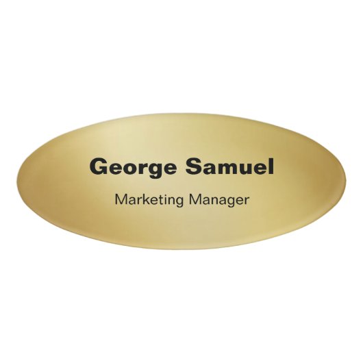 シンプルビジネス従業員名タグ 名札 (正面)