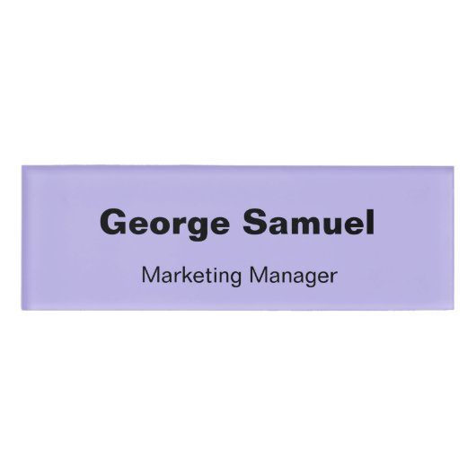 シンプルビジネス従業員名タグ 名札 (正面)