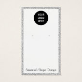 シンプルビジネス用イヤリング表示カスタムロゴ銀 (正面)