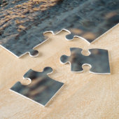 シンプルビーチかわいいサンドキャッスルオンザサニー ジグソーパズル (側面)