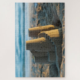 シンプルビーチかわいいサンドキャッスルオンザサニー ジグソーパズル