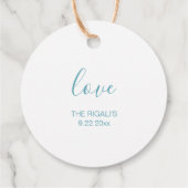 シンプルビーチウェディングギフトタグ フェイバータグ (裏面)