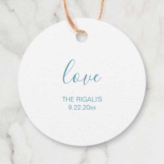 シンプルビーチウェディングギフトタグ フェイバータグ (裏面)