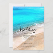 シンプルビーチエレガントシーサイド結婚式招待状 招待状 (正面)