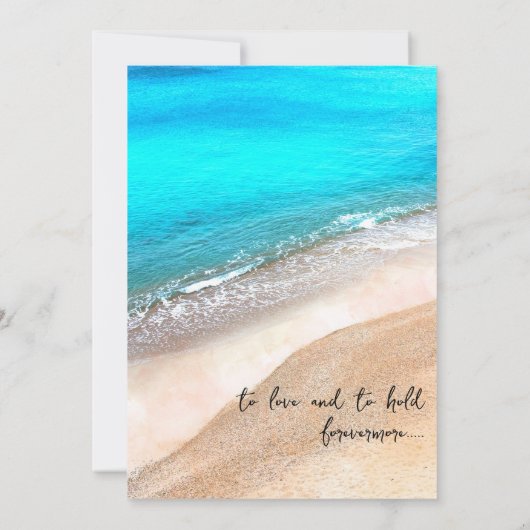 シンプルビーチエレガントシーサイド結婚式招待状 招待状 (裏面)