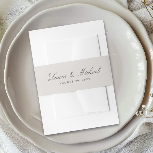 シンプルビーチサンドのオーダーメイドウェディング 招待状ベリーバンド