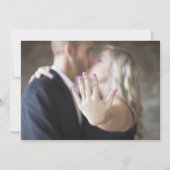 シンプルビーチフォト宛先ウェディング セーブザデート (裏面)