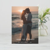 シンプルビーチ写真とメリークリス結婚したマス シーズンカード (スタンド正面)