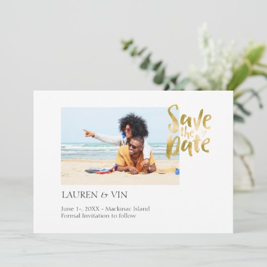 シンプルビーチ日付の保存 セーブザデート (スタンド正面)