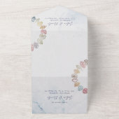 シンプルビーチ海シーセルリース結婚ズ オールインワン招待状 (外側)