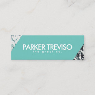 シンプルビーチ海色 スキニー名刺