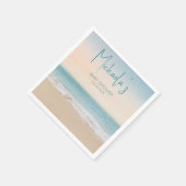 シンプルビーチ男女兼用ベイビーシャワー スタンダードカクテルナプキン (角)