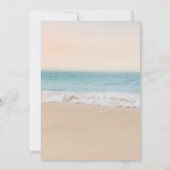 シンプルビーチ男女兼用ベイビーシャワー 招待状 (裏面)