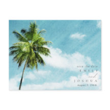 シンプルビーチ結婚式予算保存日付