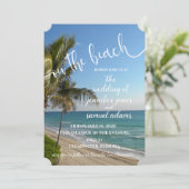 シンプルビーチ結婚式結婚式招待状 招待状 (スタンド正面)