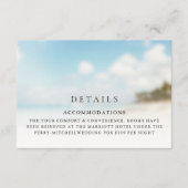 シンプルビーチ結婚式 エンクロージャーカード (正面)