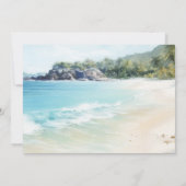 シンプルビーチ結婚式 セーブザデート (裏面)