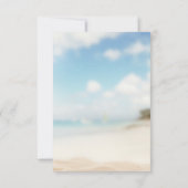 シンプルビーチ結婚式 出欠カード (裏面)