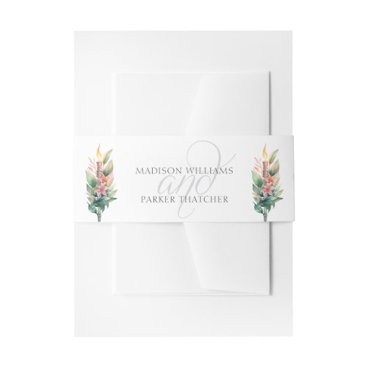 シンプルビーチ結婚式 招待状ベリーバンド (正面例)